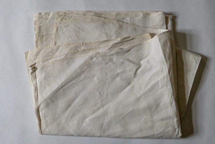 Handgesäumte Decke von 1863